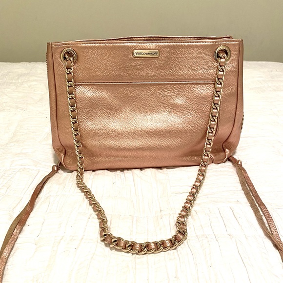Metallic Rose Gold Rebecca Minkoff Handbag - Picture 1 of 9